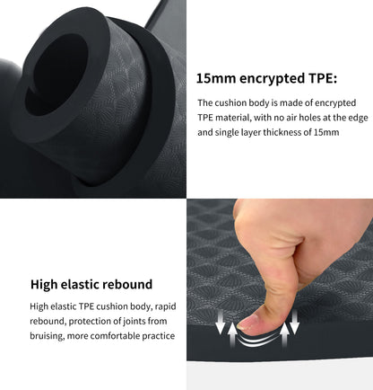 Nuveti Large Thick Yoga & Exercise Mat with Bag