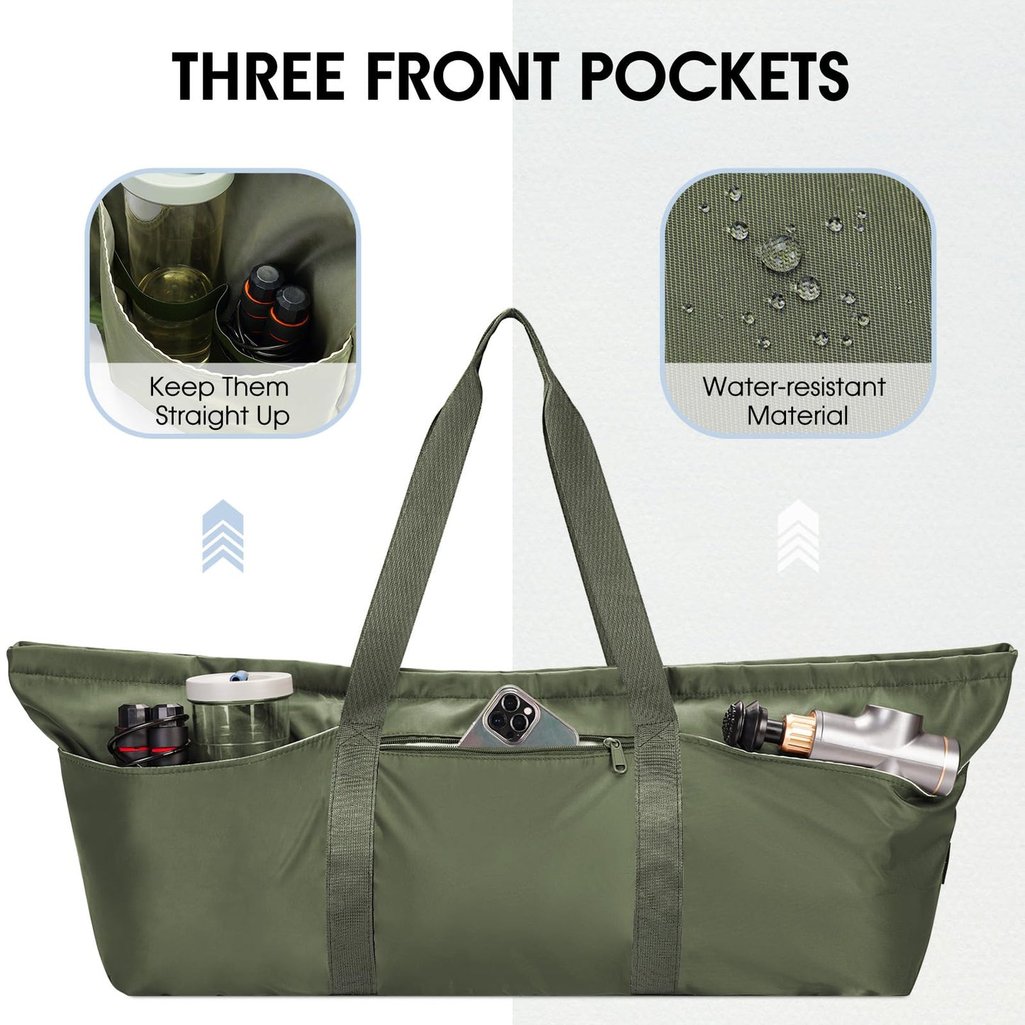 Large Yoga Mat Bag with Shoe & Wet Pocket