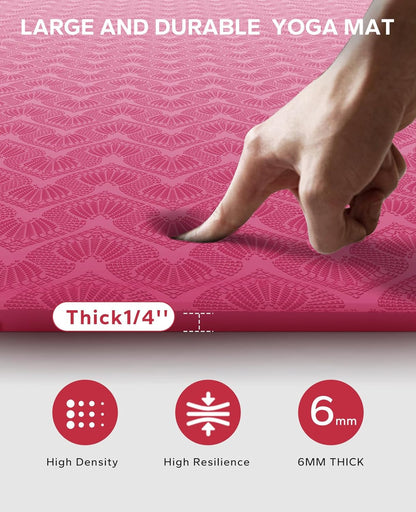 HAPBEAR Extra-Large Non-Slip Yoga & Exercise Mat
