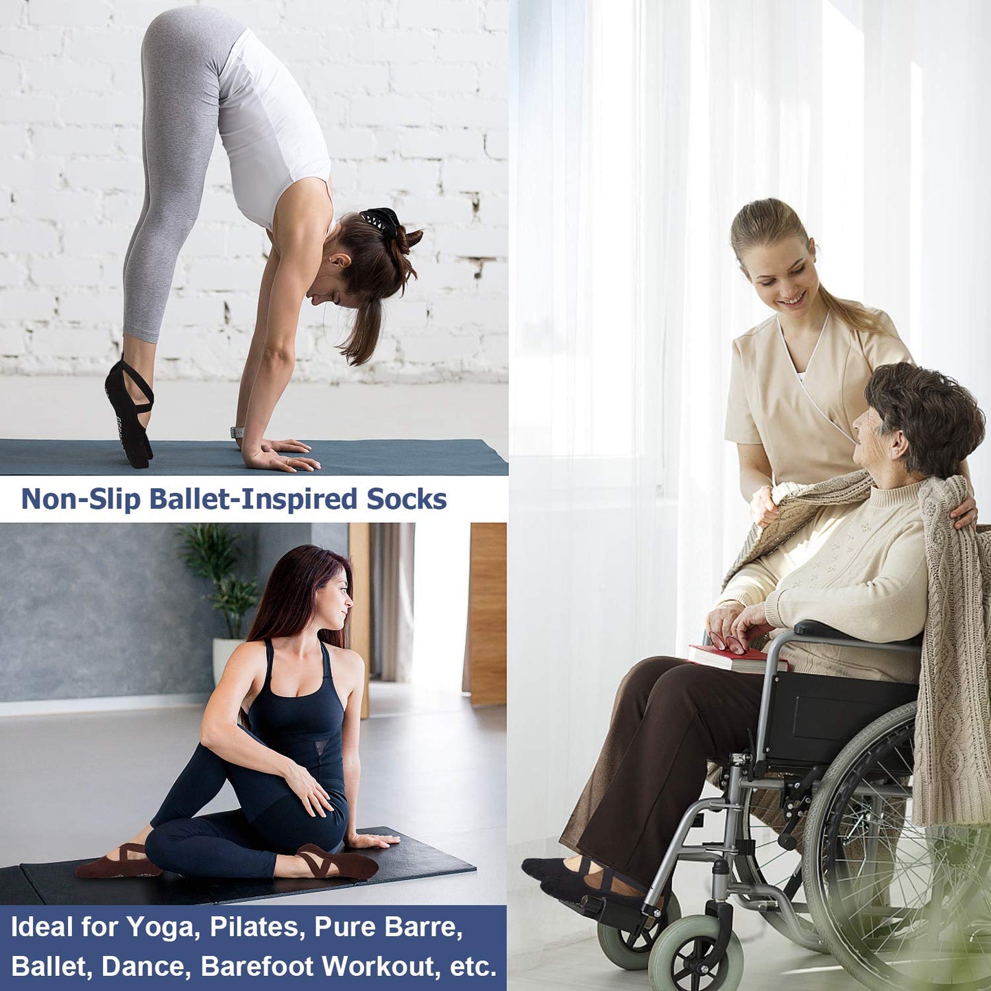 Ozaiic Non-Slip Yoga Socks for Women