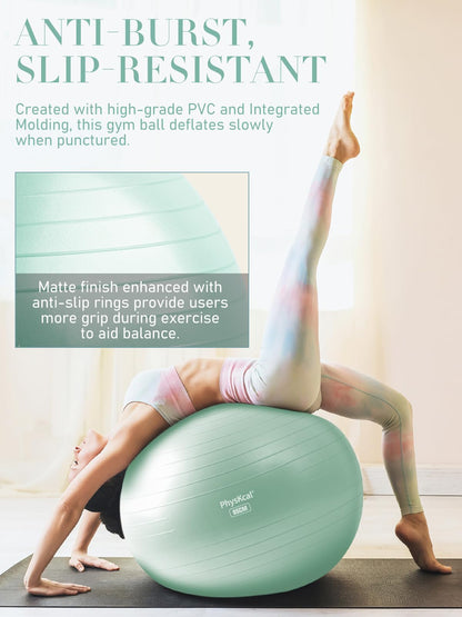 Yoga Ball with Pump – 4 Sizes for Fitness & Therapy