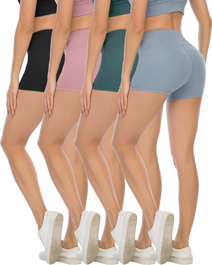 CHRLEISURE Women’s High-Waist Biker Yoga Shorts