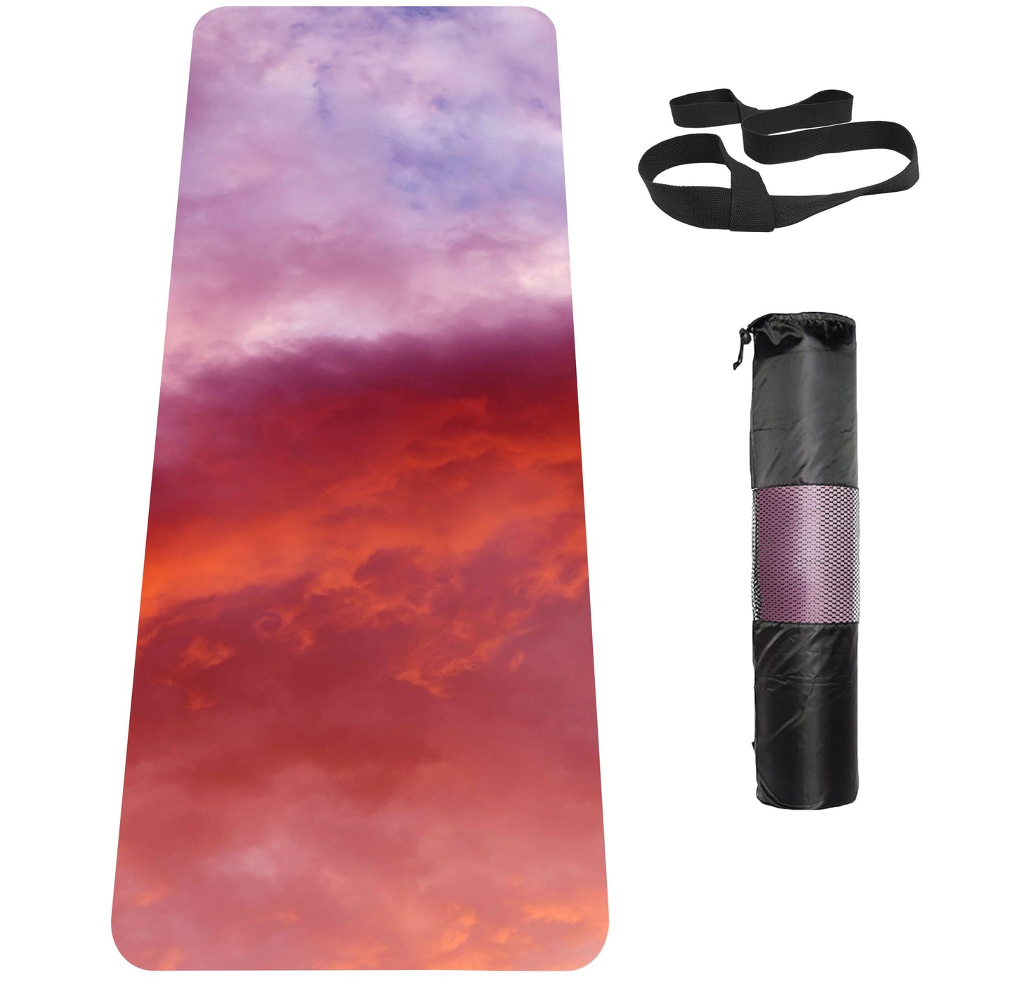 Non-Slip TPE Yoga & Exercise Mat with Strap