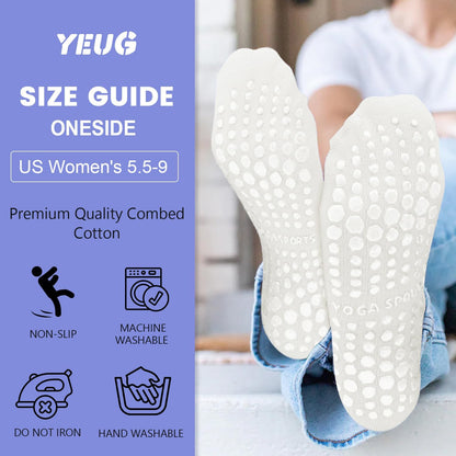 YeuG Non-Slip Pilates Socks for Women (4/6 Pairs)