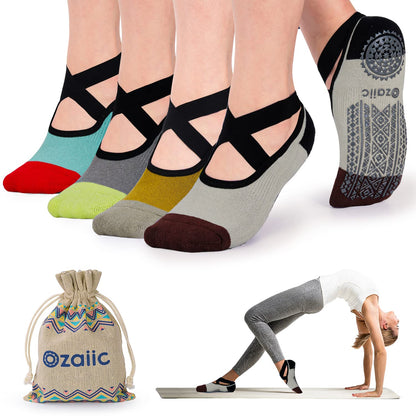 Ozaiic Non-Slip Yoga Socks for Women