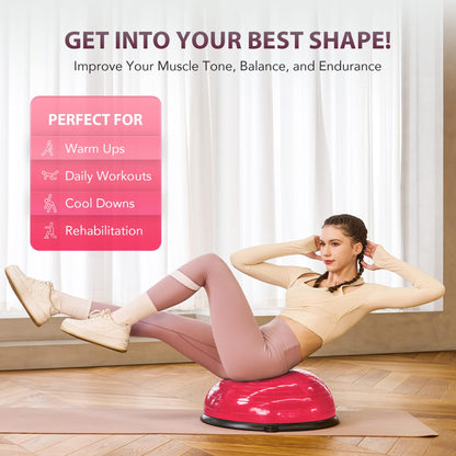 ZELUS Balance Ball Trainer with Resistance Bands