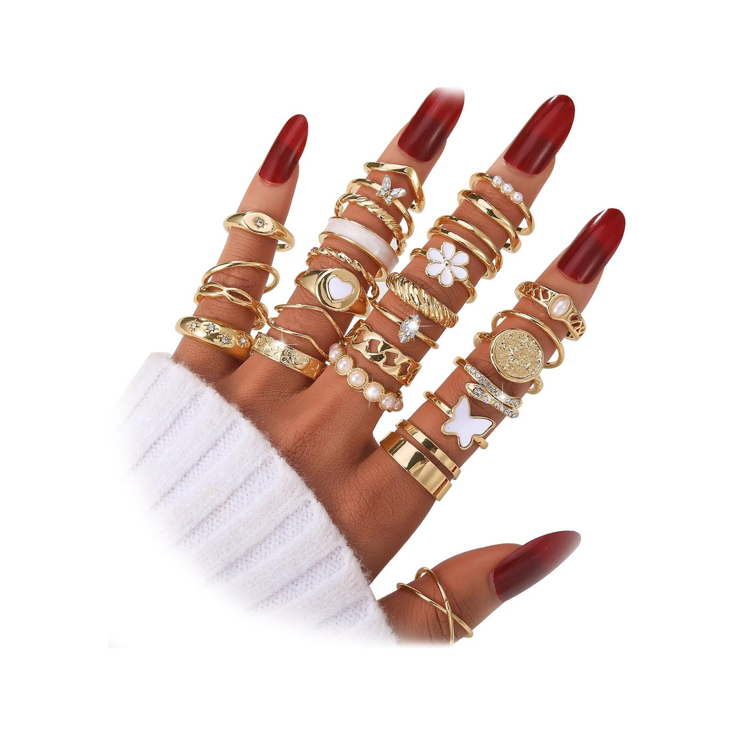 KISS WIFE Gold Ring Set