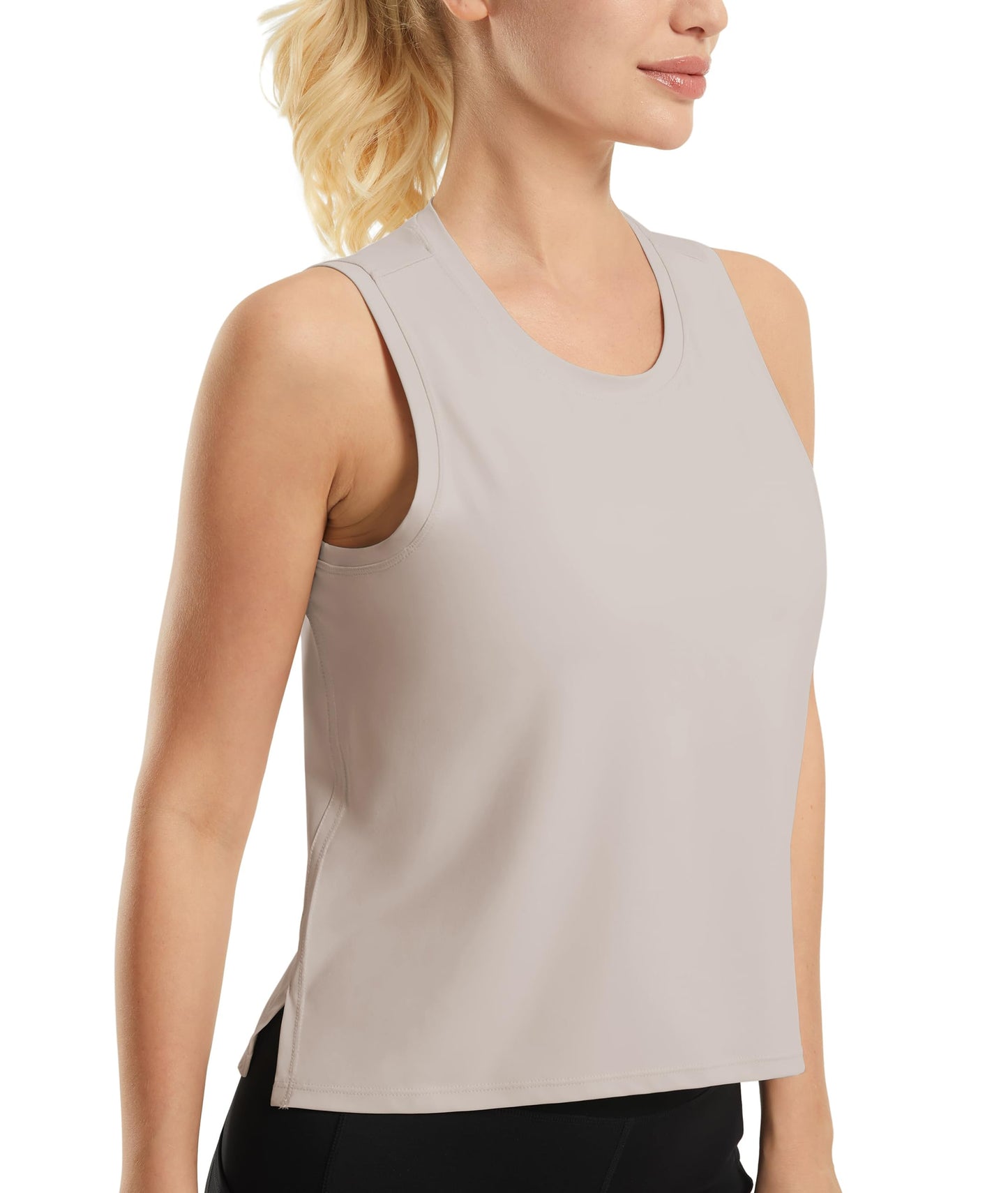 JOYSPELS Ice Silk Crop Tank Top