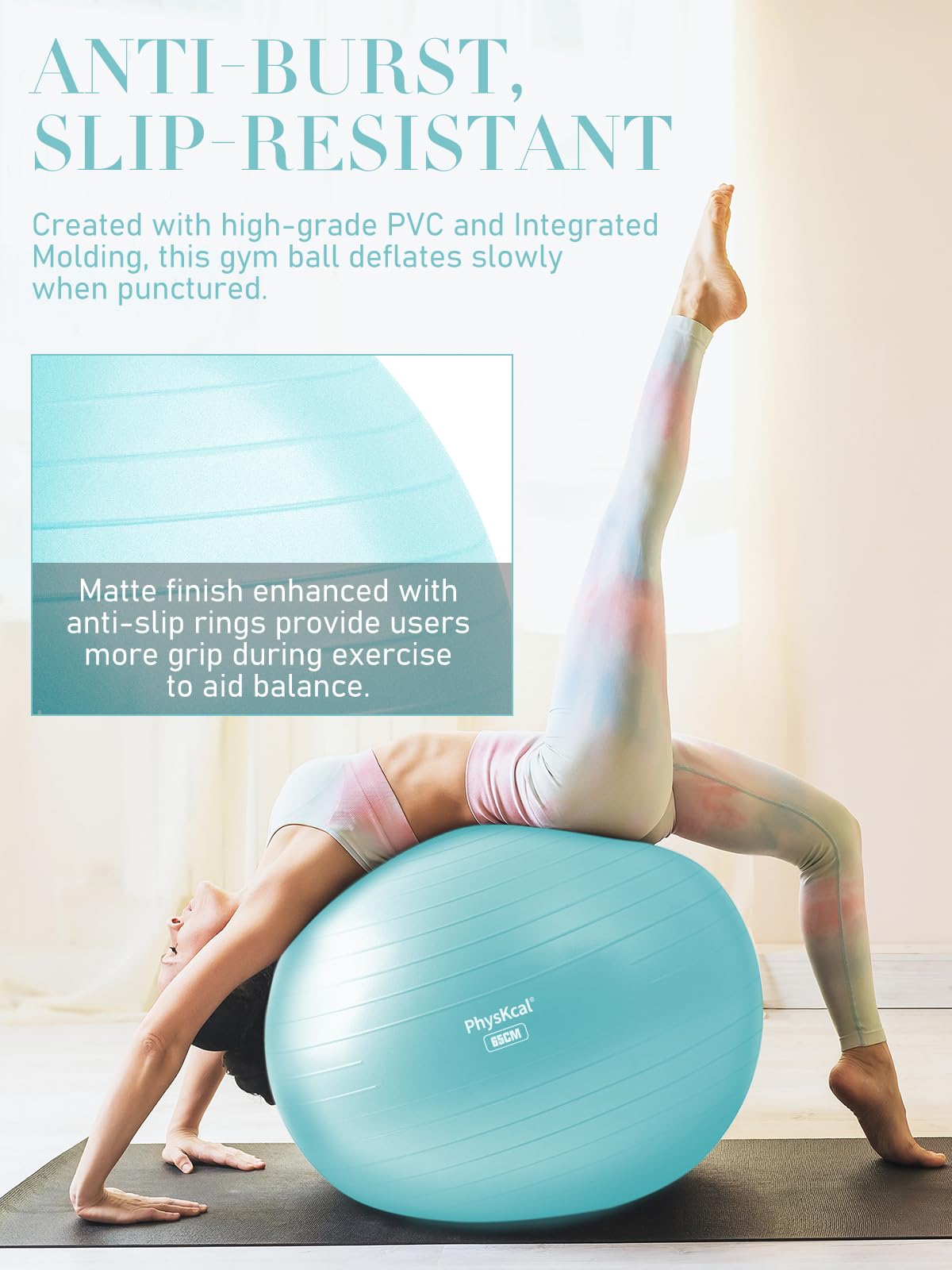 Yoga Ball with Pump – 4 Sizes for Fitness & Therapy