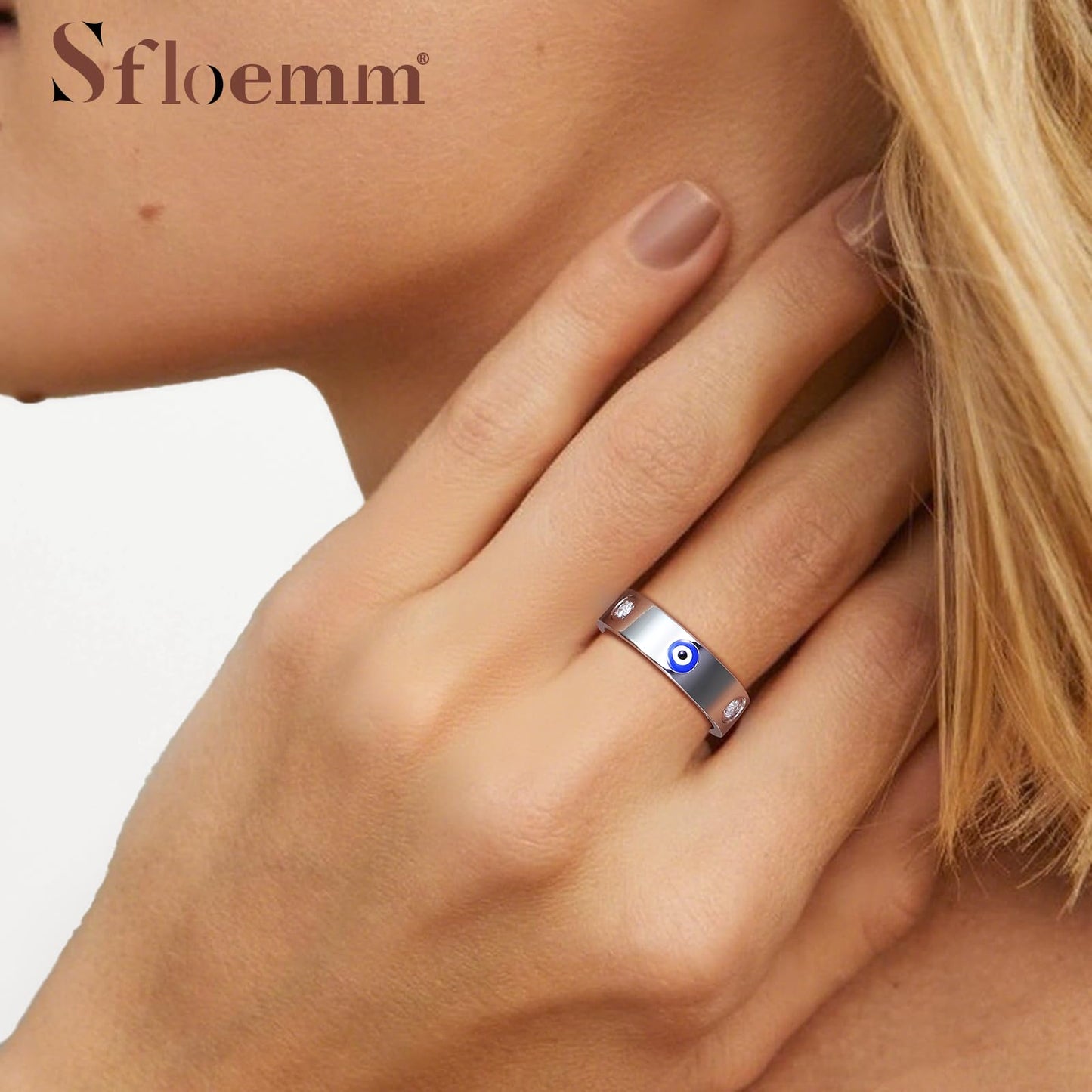 18K Gold Evil Eye Ring