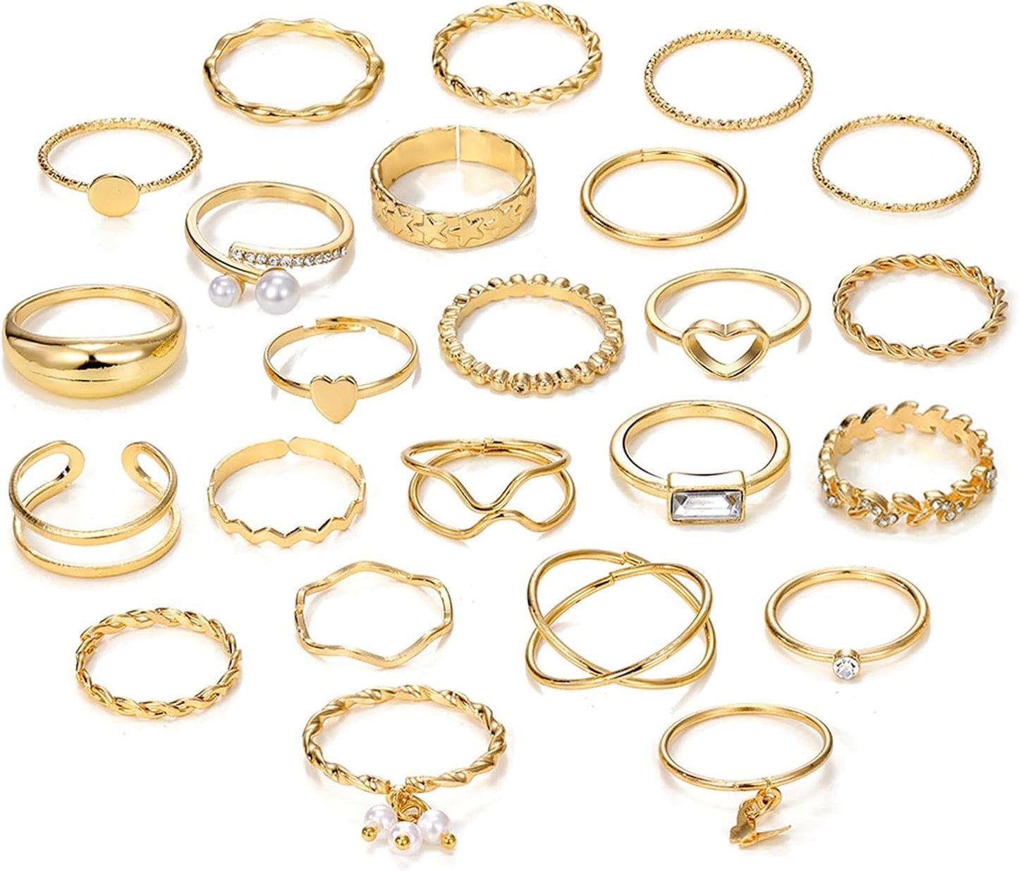 IFKM 51-Piece Gold Ring Set