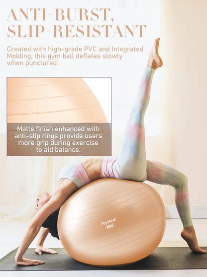 Yoga Ball with Pump – 4 Sizes for Fitness & Therapy