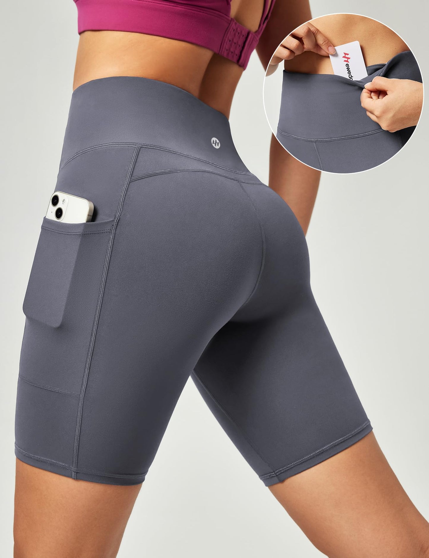 Ewedoos Women’s High-Waist Biker Shorts