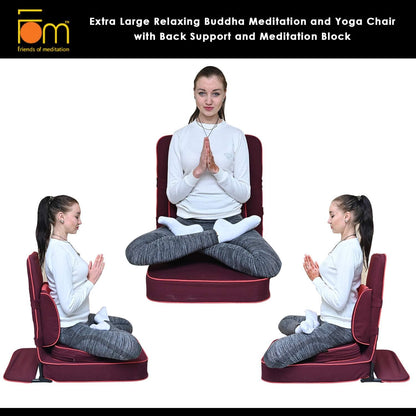 Extra Large Meditation Chair, Black (8-Pack)