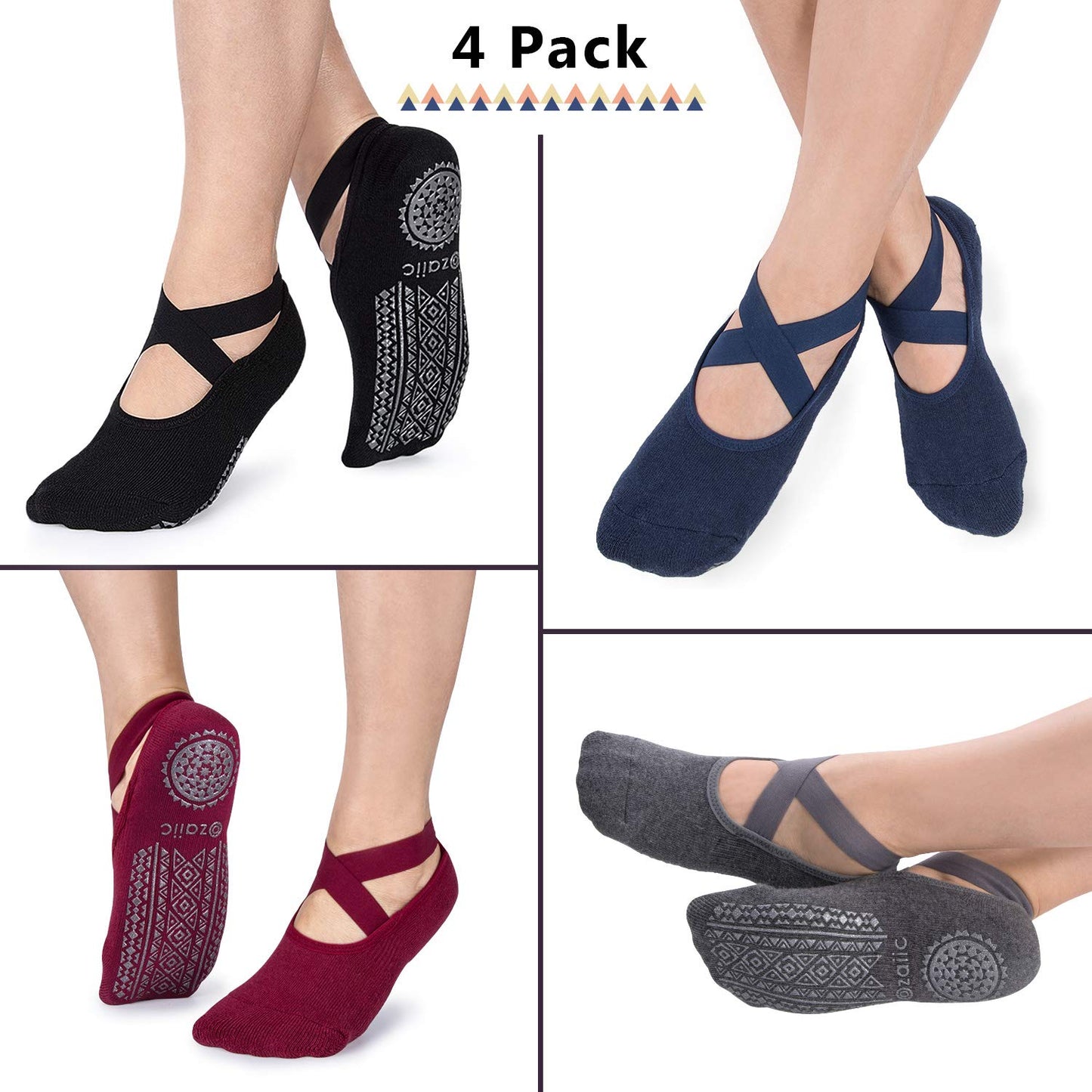 Ozaiic Non-Slip Yoga Socks for Women