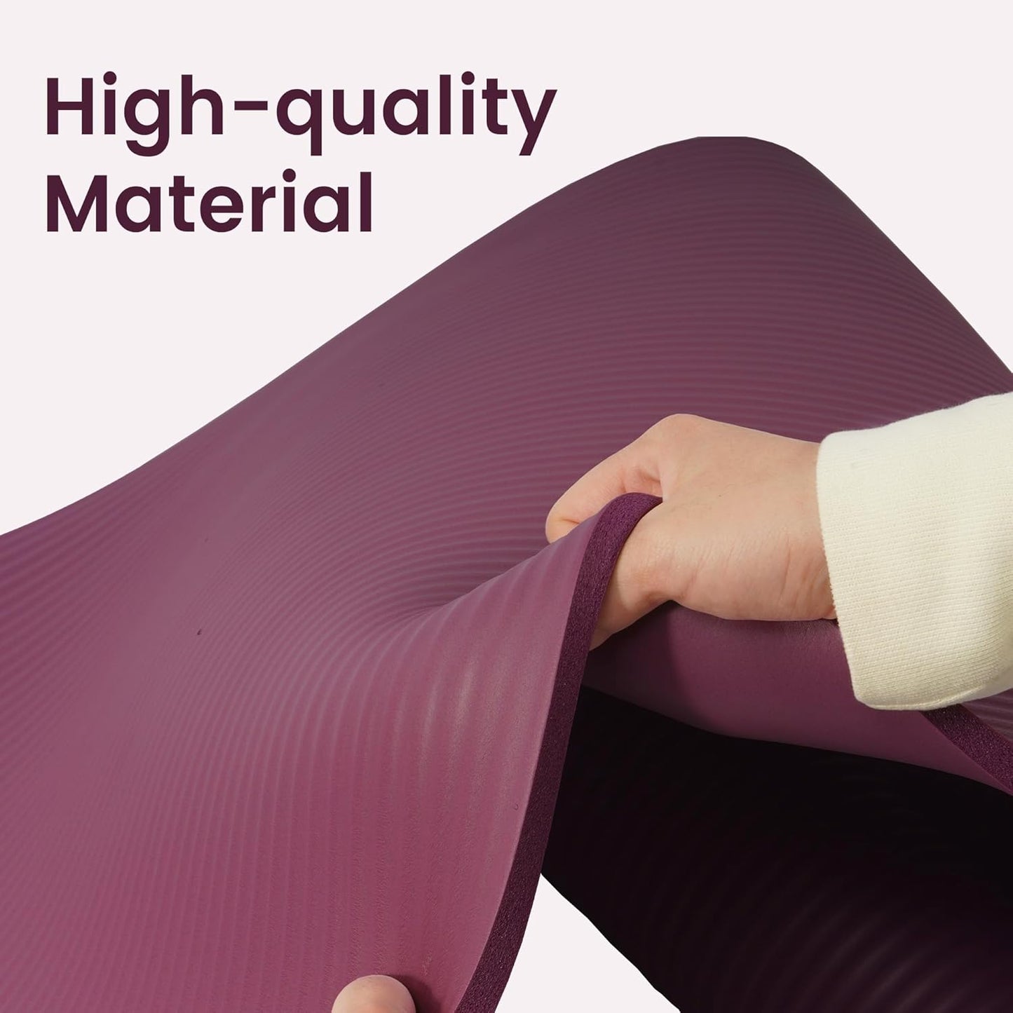 Extra Thick 1/2" High-Density Yoga Mat with Strap