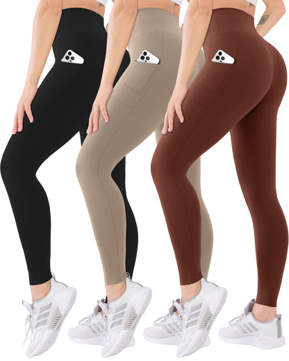 Blisset 3-Pack High Waisted Leggings for Women