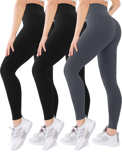 Blisset 3-Pack High Waisted Leggings for Women