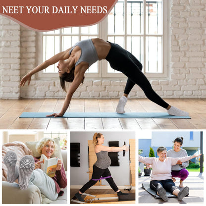 YeuG Non-Slip Pilates Socks for Women (4/6 Pairs)