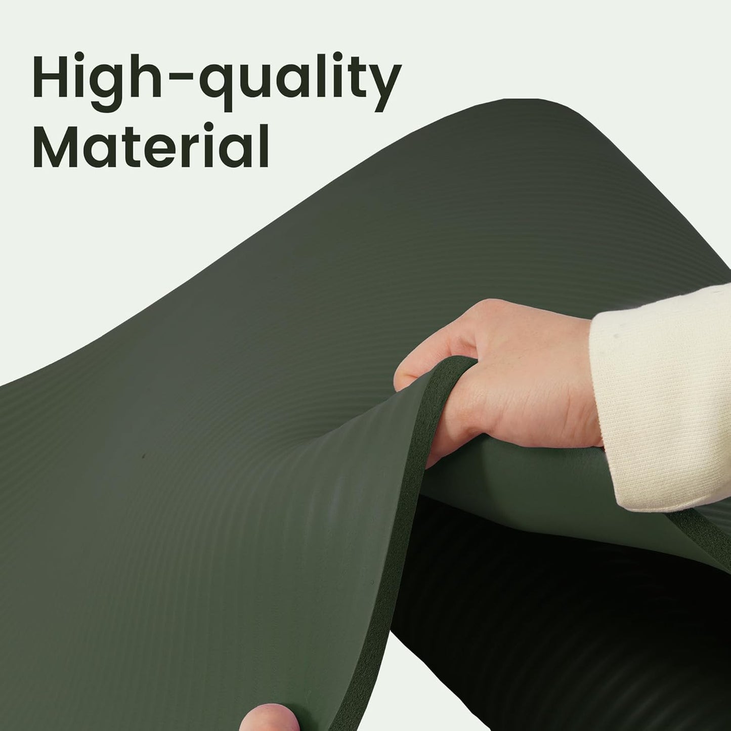 Extra Thick 1/2" High-Density Yoga Mat with Strap