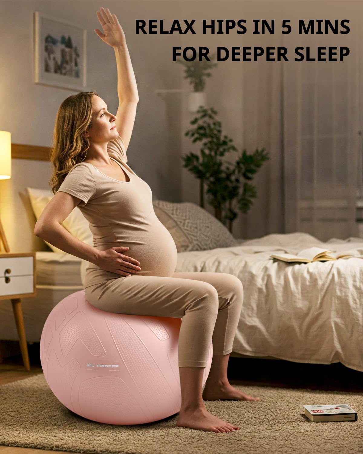 Trideer Pregnancy Yoga Ball – 440LB Anti-Burst, Non-Slip