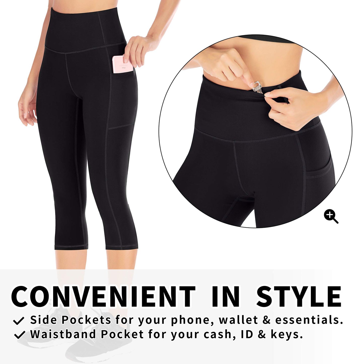 Ewedoos Women’s Capri Yoga Leggings with Pockets