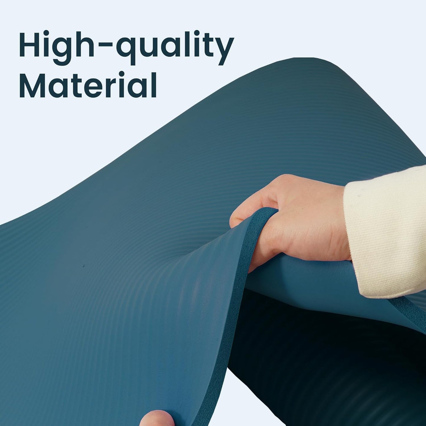 Extra Thick 1/2" High-Density Yoga Mat with Strap