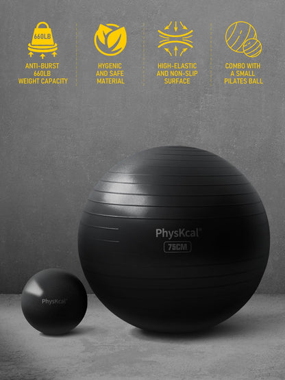 Yoga Ball with Pump – 4 Sizes for Fitness & Therapy