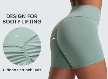 CRZ YOGA Women’s Scrunch Butt Biker Shorts