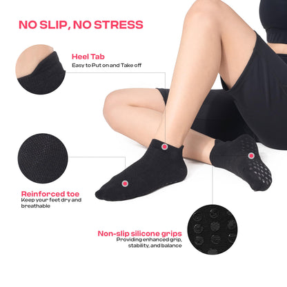 CoolMate Women’s Non-Slip Pilates Yoga Socks