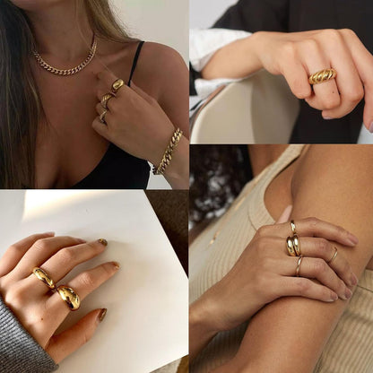 12-Piece Gold Stackable Rings