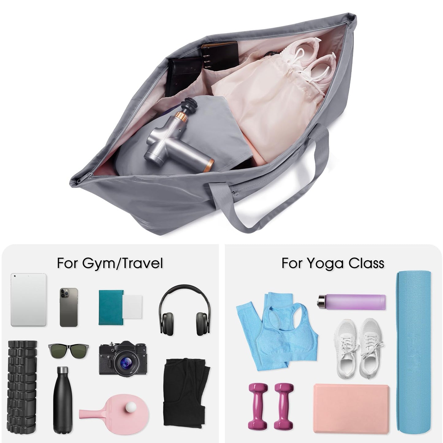 Large Yoga Mat Bag with Shoe & Wet Pocket
