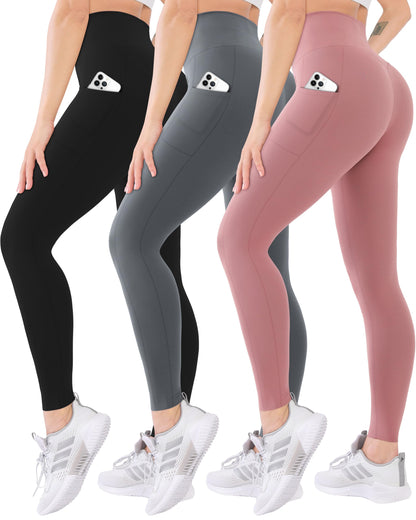 Blisset 3-Pack High Waisted Leggings for Women