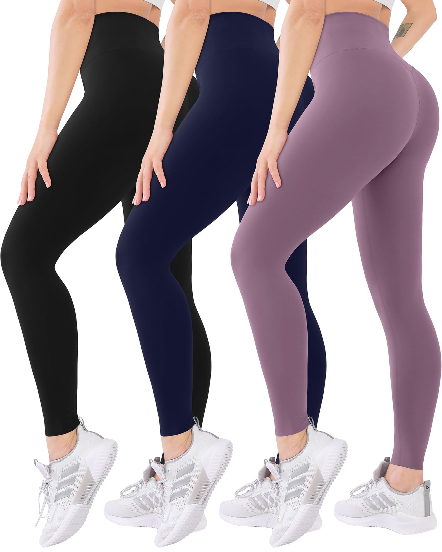 Blisset 3-Pack High Waisted Leggings for Women