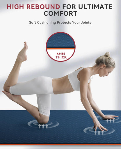 HAPBEAR Large Non-Slip Yoga Mat with Accessories