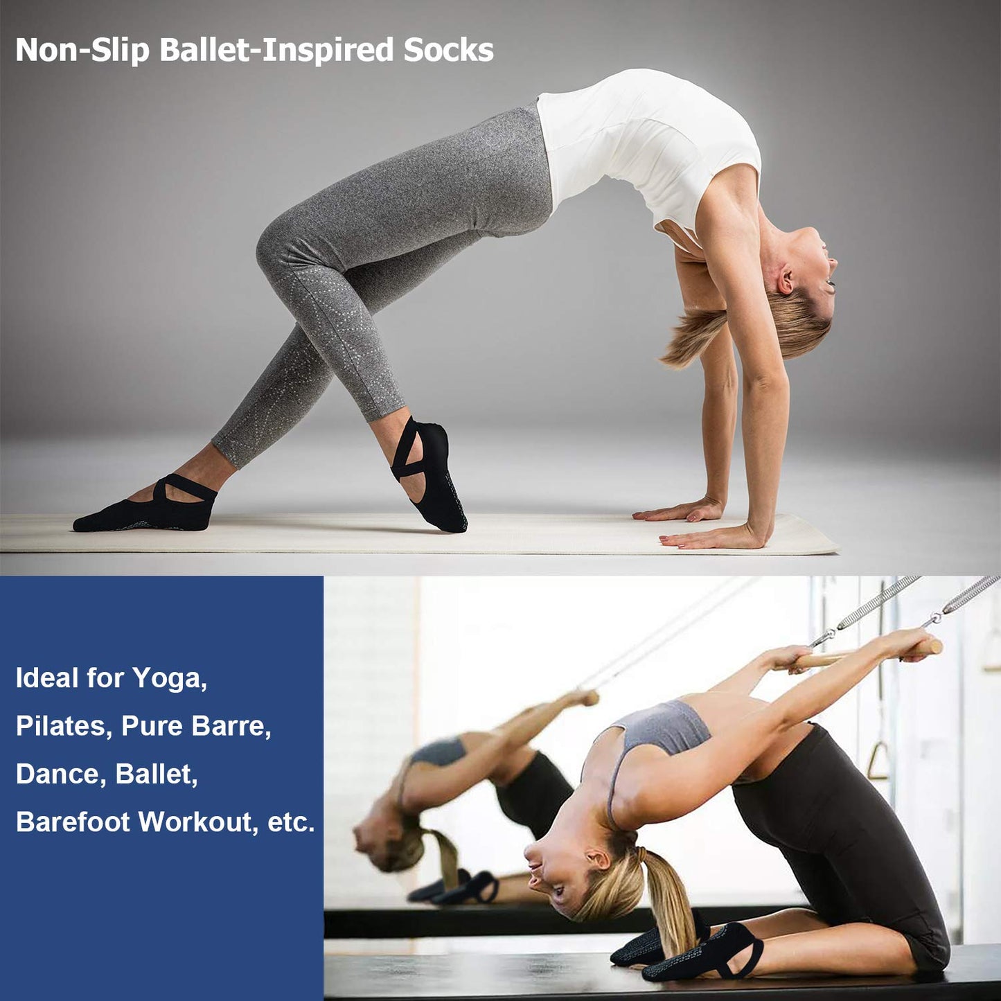 Ozaiic Non-Slip Yoga Socks for Women