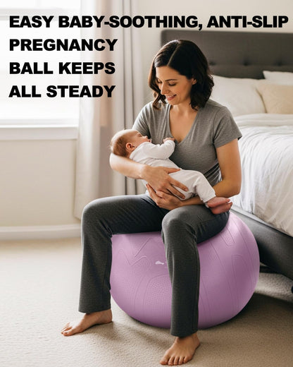 Trideer Pregnancy Yoga Ball – 440LB Anti-Burst, Non-Slip