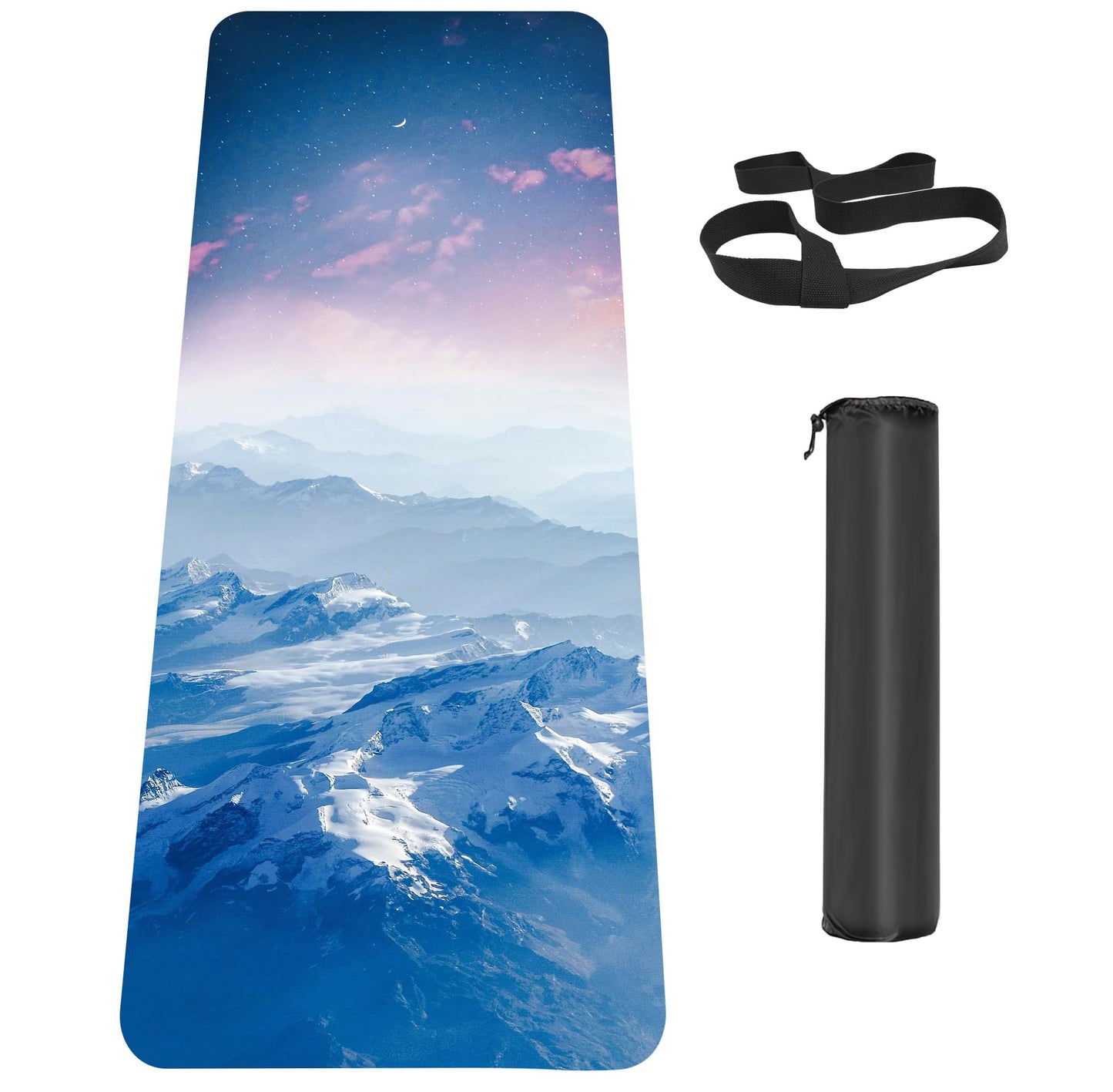 Non-Slip TPE Yoga & Exercise Mat with Strap