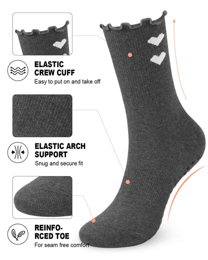 6 Pairs Women’s Non-Slip Pilates & Yoga Socks