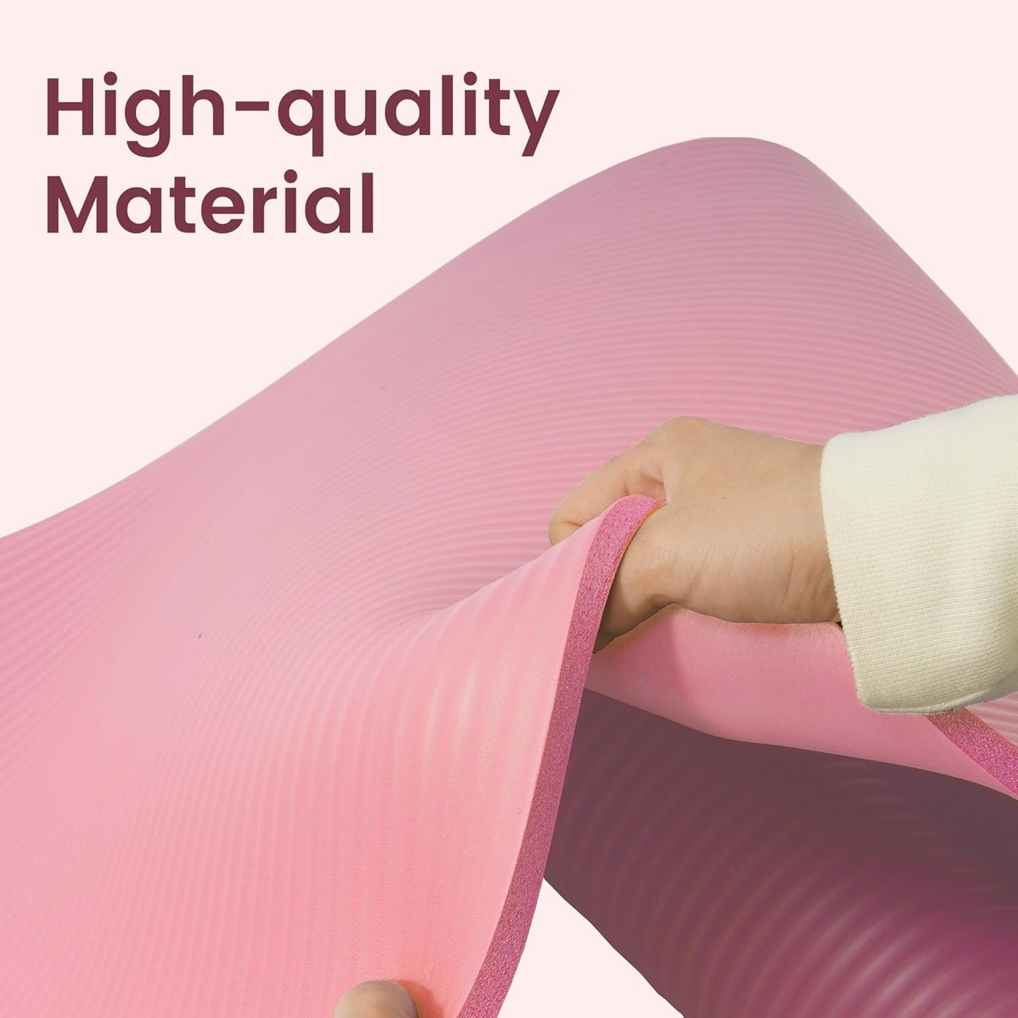 Extra Thick 1/2" High-Density Yoga Mat with Strap