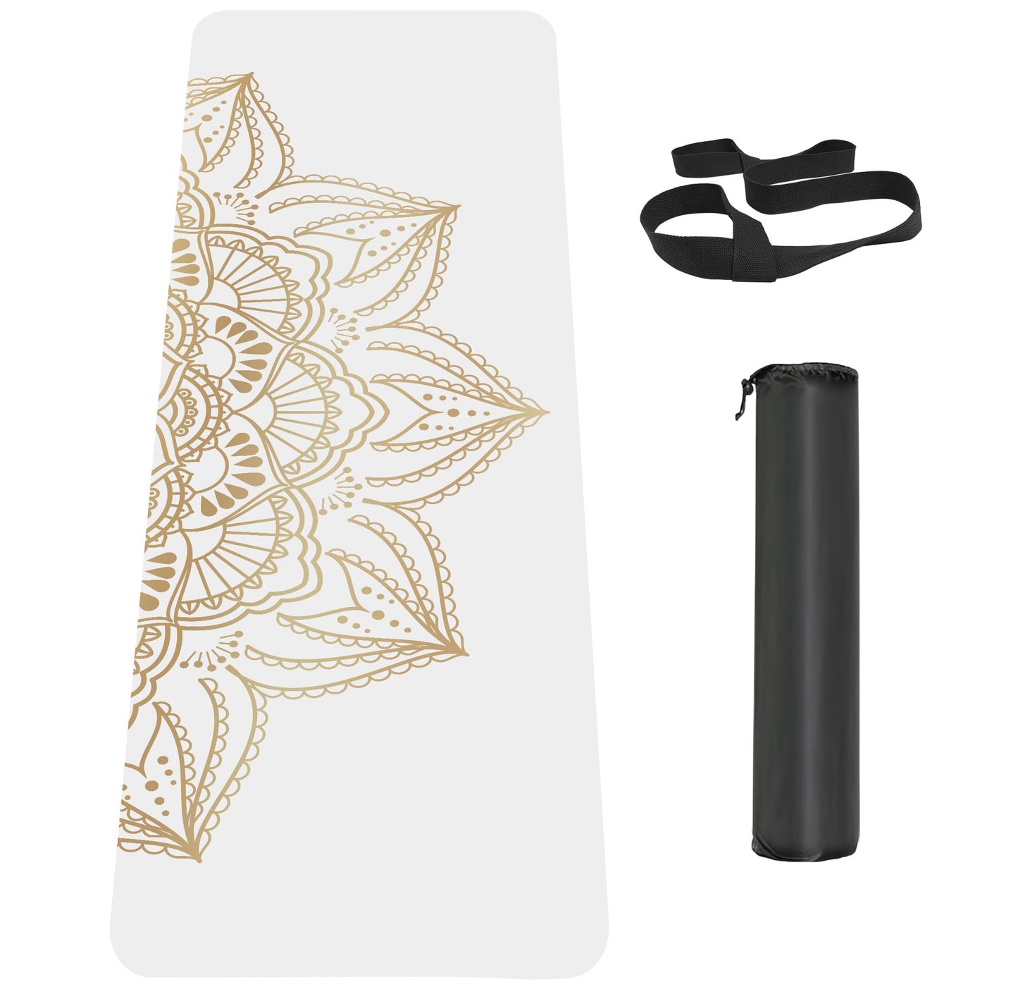 Non-Slip TPE Yoga & Exercise Mat with Strap