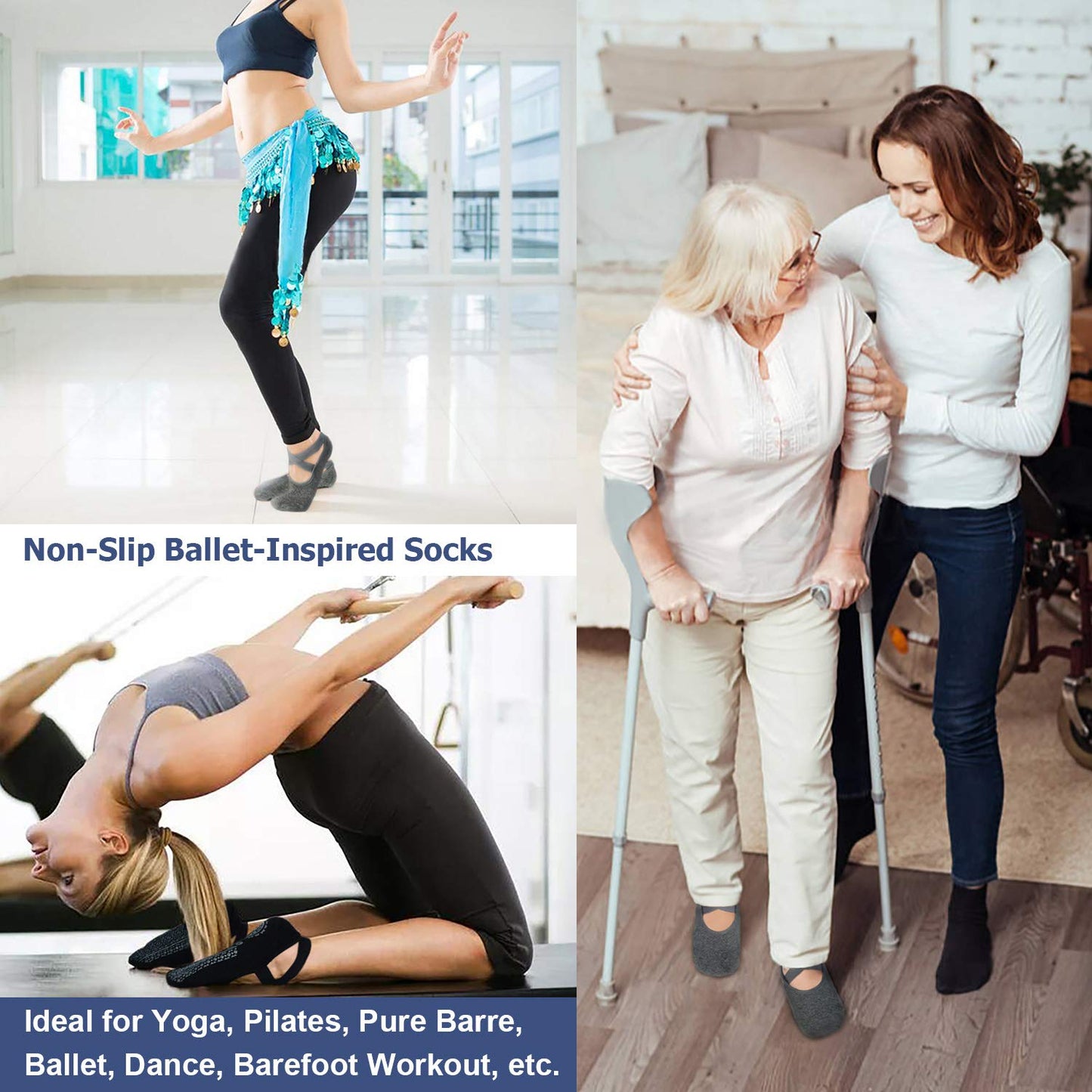 Ozaiic Non-Slip Yoga Socks for Women