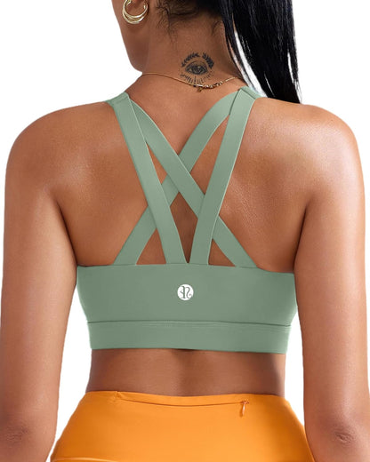 RUNNING GIRL Criss-Cross Sports Bra