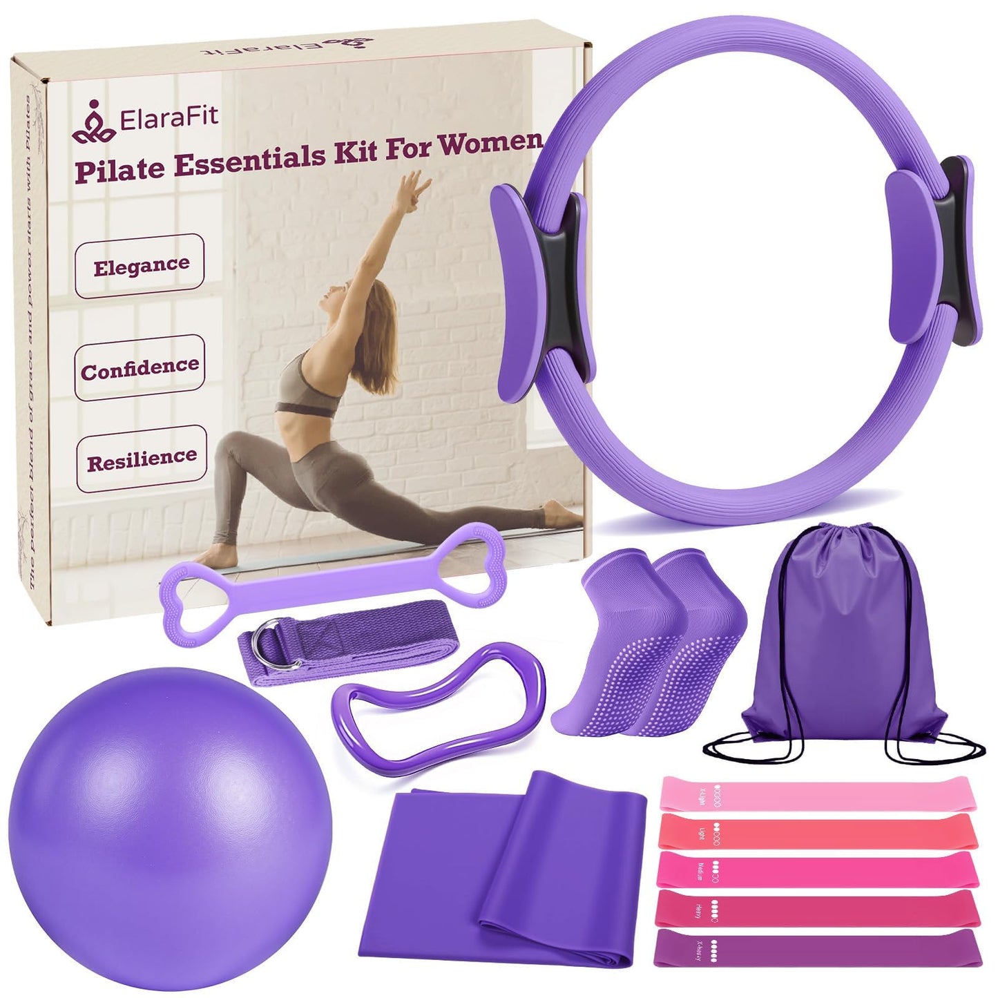 Home Pilates Kit with Rings, Balls & Resistance Bands