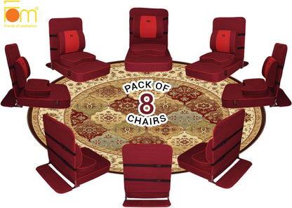 Buddha Meditation Chair, Maroon (8-Pack)