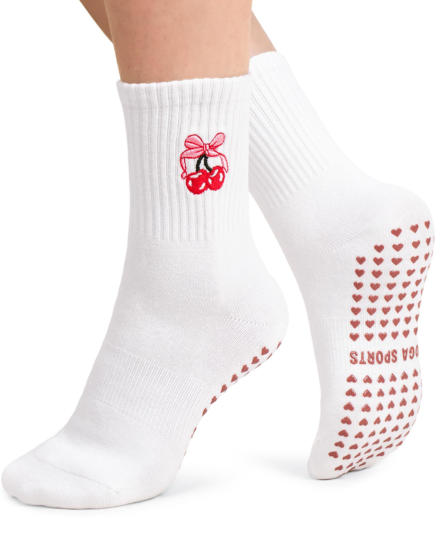 YeuG Non-Slip Pilates Socks for Women (4/6 Pairs)