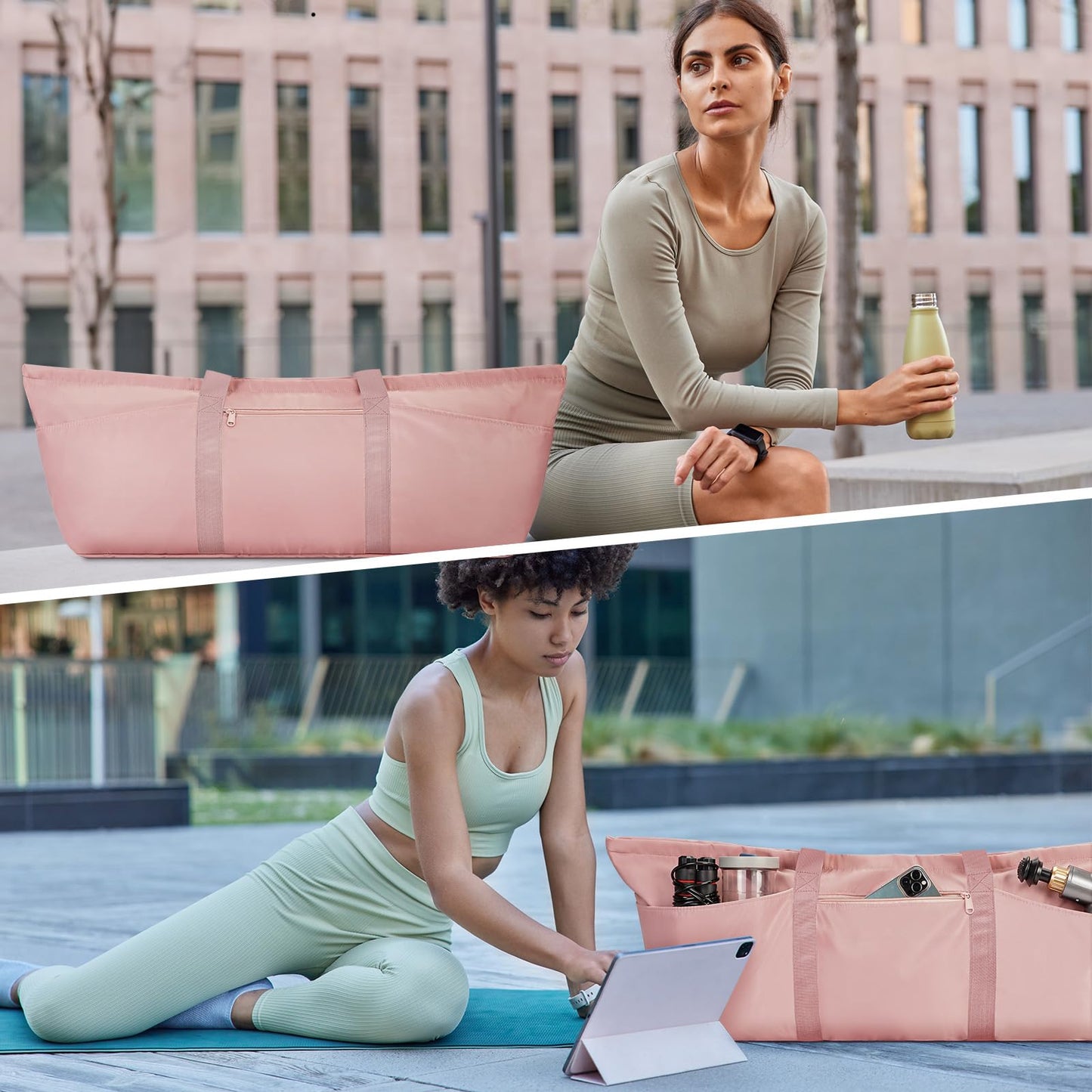 Large Yoga Mat Bag with Shoe & Wet Pocket