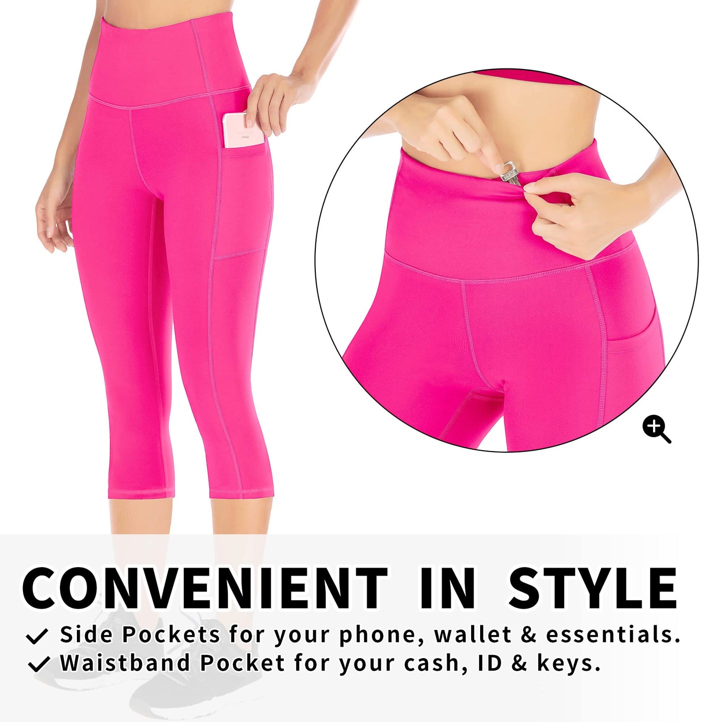 Ewedoos Women’s Capri Yoga Leggings with Pockets