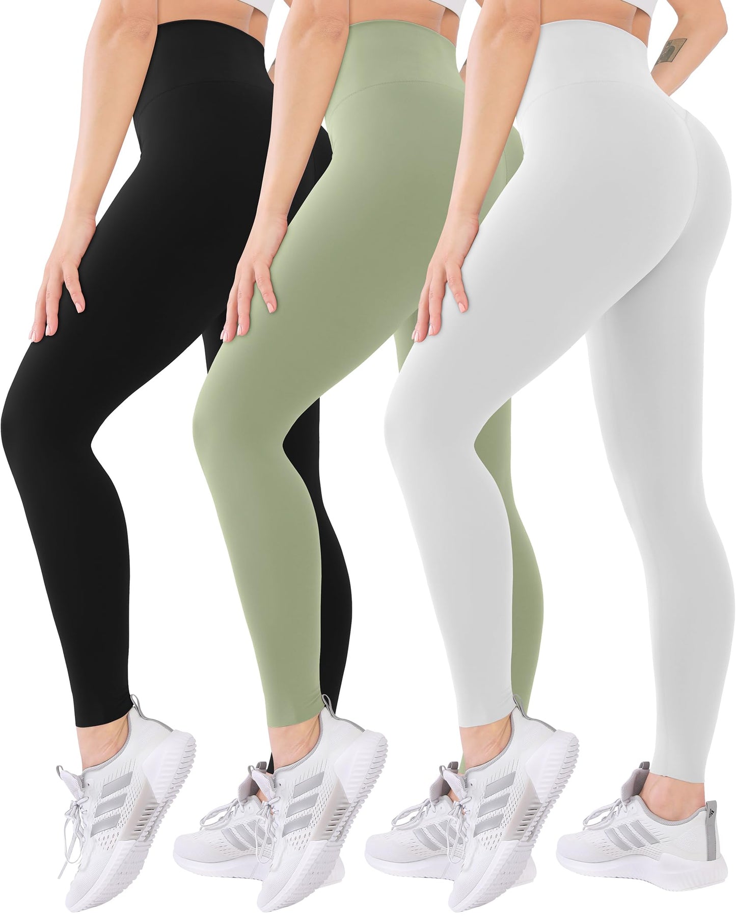 Blisset 3-Pack High Waisted Leggings for Women