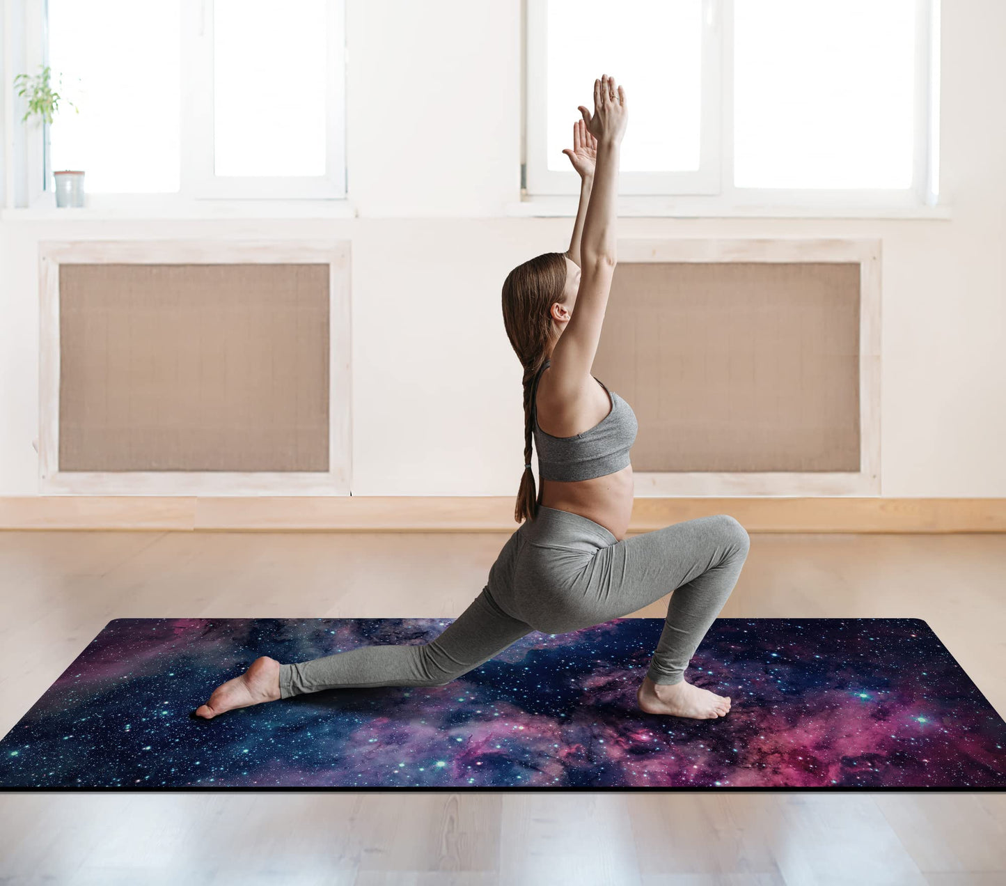 Cifupy Double-Sided Non-Slip Yoga Mat with Strap & Bag